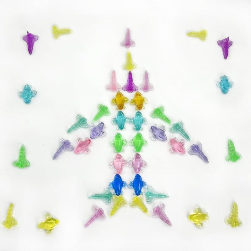 HappyFiller 90 Pcs Acrylic Mini Planes Small Plastic Airplane Bulk 9 Colors Perfect for Crafting, Party Favors,Home Decor, Table Scatters,Creative Art Projects - Image 5