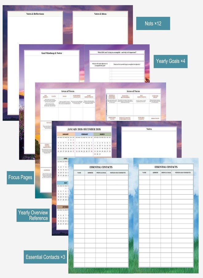 CAGIE 2026 Planner Weekly and Monthly (Jan. 26-Dec. 26), 12 Month Hourly Planner 8.5"x11", Large Daily Planner with Hourly Timeslot, Monthly Tab, Spiral Binding, Bookmark - Image 4