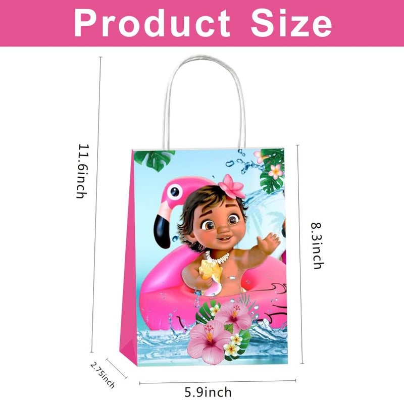ARHAVI 12Pcs Moanana Party Gift Bags Goodie Bags with Handle for Kids Birthday Decorations Party Supplies - Image 4
