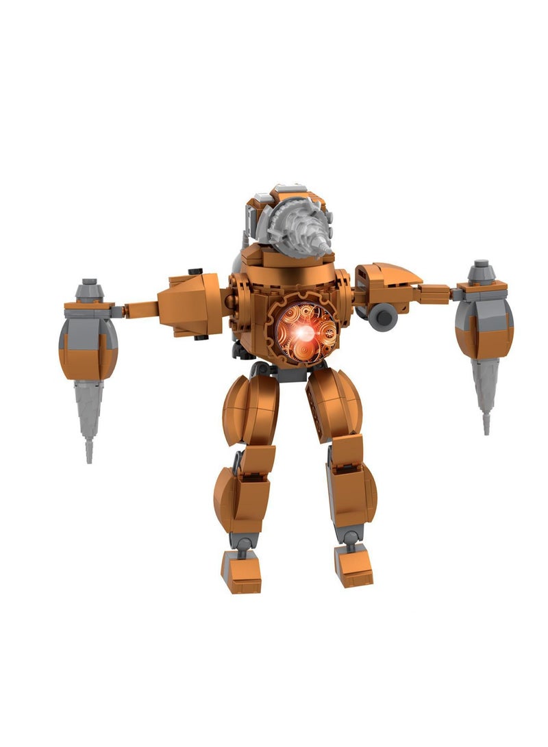 Loquat Children's Self-assembly Small Particle Toy Building Blocks Rose Gold Titan Electric Drill Model - Image 1