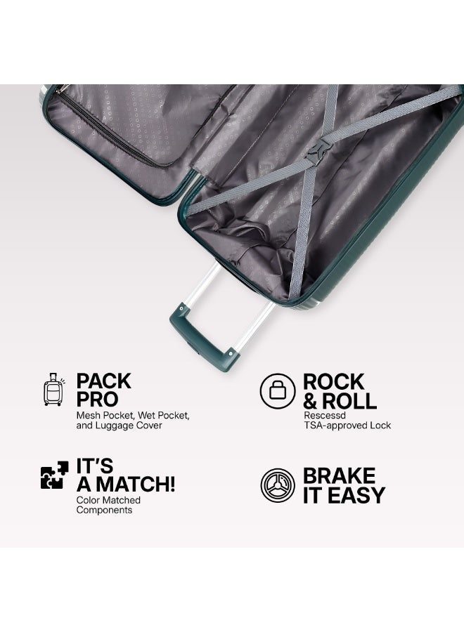 AMERICAN TOURISTER MAXPLUS  3 PCS SET (55 + 68 + 79 CM)  Hard Luggage TSA BLACK - Image 4