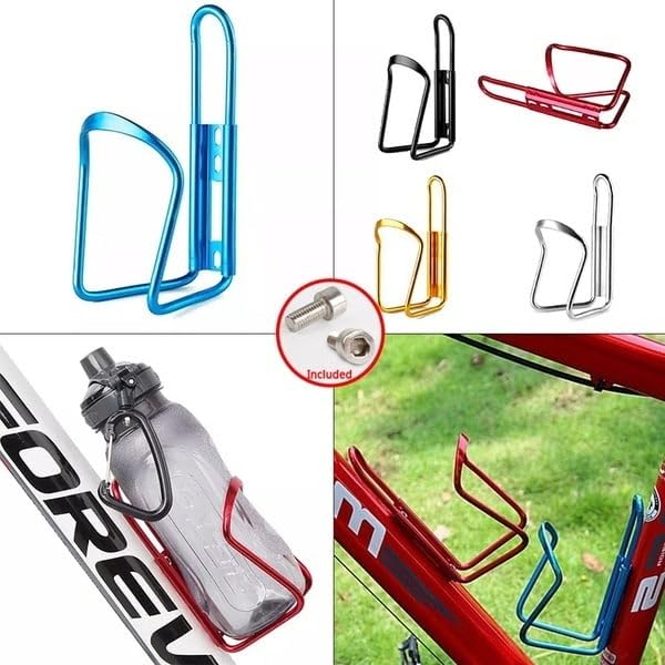 FASTPED ® Aluminum Portable Drinking Cup Water Bottle Cage Holder Carrier Bracket Stand for Cycle,red Cup Holder: Bike Water Bottle Holder Handlebar Cup Holder(Red) up Holder(Red) - Image 3