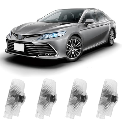Thingrific 4Pcs Car Door Lights Logo Projector Compatible with Highlander/Camry/4runner/Sienna/Corolla/Tundra/Prius/Venza/Prado/Sequoia/Reiz/Previa/Alphard Model, 3D LED Car Welcome Projector Lights - Image 1
