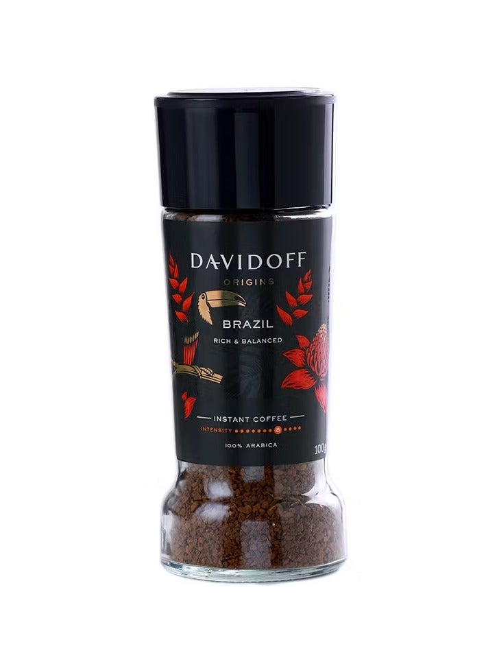 Davidoff Instant Coffee, Rich Balance Flavor Brazil Origins, 100g - Image 1