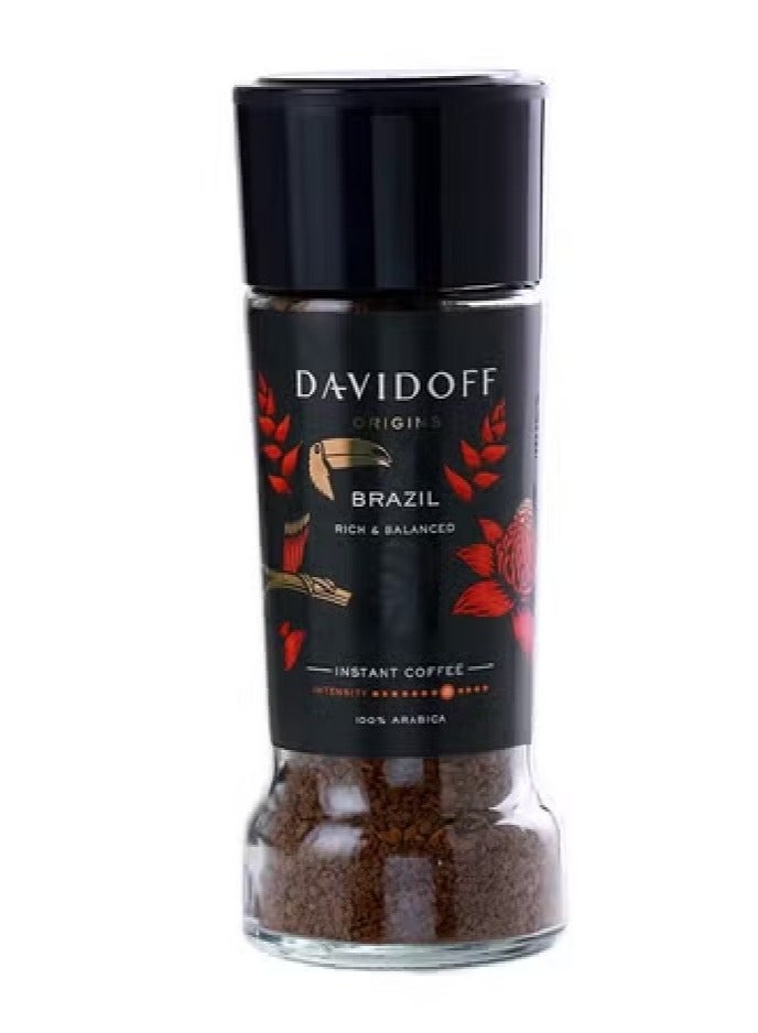 Davidoff Instant Coffee, Rich Balance Flavor Brazil Origins - 90g - Image 1