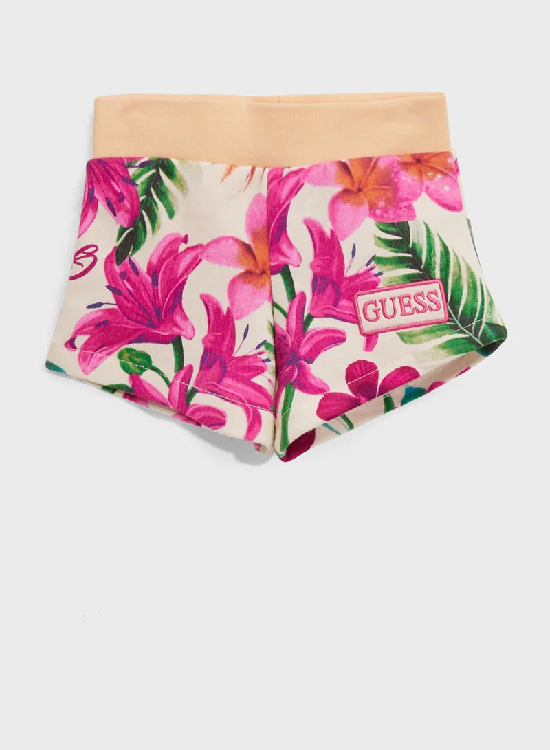 GUESS Kids Printed Short Sleeve T-Shirt And Shorts Set