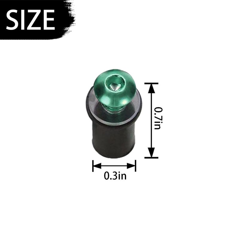 BELOMI 10PCS Motorcycle Windshield Bolts Screws Kit, Aluminum Alloy Motorbike Windscreen Body Mounting Bolts Nuts, Compatible with Motorcycle Cowls Well Nuts Fairing Fasteners Screw (Green) - Image 2