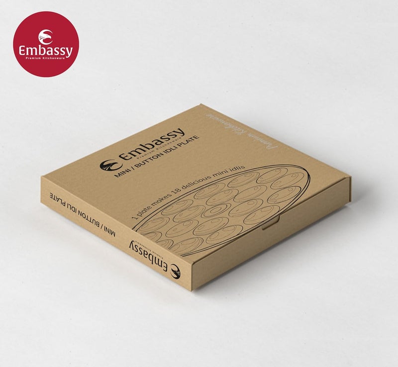 Embassy طبق إيدلي مصغر من الفولاذ المقاوم للصدأ من إمباسي، قطعة واحدة، 18 إيدلي/طبق - Image 4