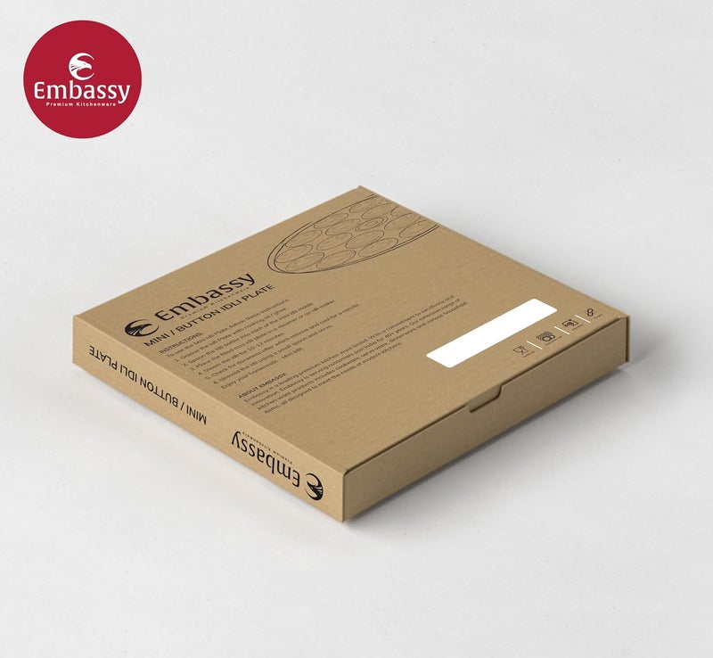 Embassy طبق إيدلي مصغر من الفولاذ المقاوم للصدأ من إمباسي، قطعة واحدة، 18 إيدلي/طبق - Image 5