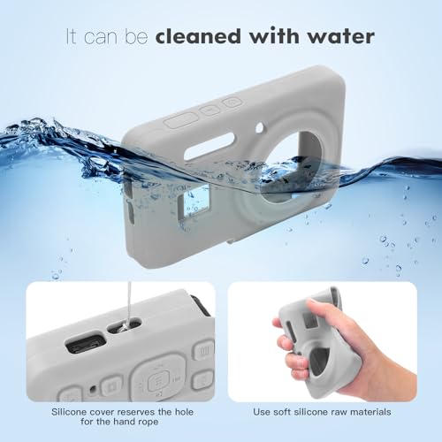 OCXLLEATLY Silicone Camera Case Compatible with Kodak PIXPRO FZ55, Soft Silicone Cover Anti-Scratch Digital Camera Protective Sleeve (Gray) - Image 4