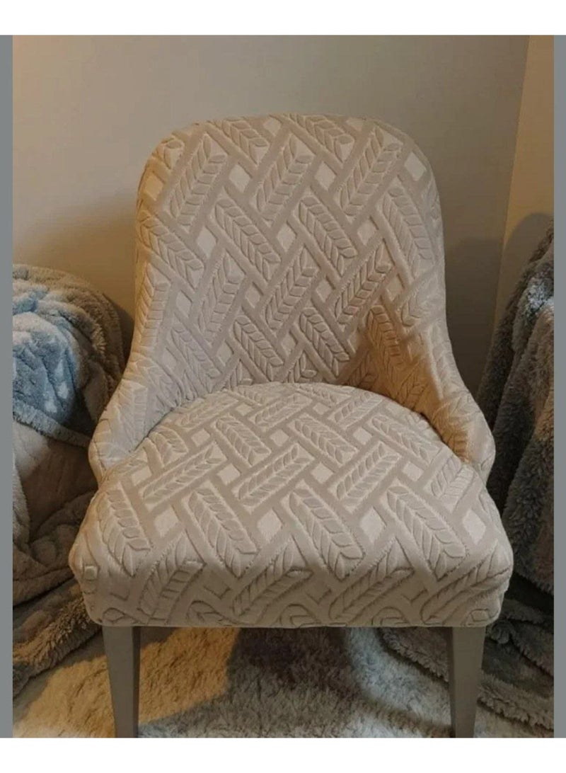Curvy Trend Dining Chair Covers  Make your dining set look very stylish and protect the chairs' shape.  Heavy-duty material, proven effective.  Jumbo size fits any chair size.  Elastic for secure fit.  6-piece set. - Image 2