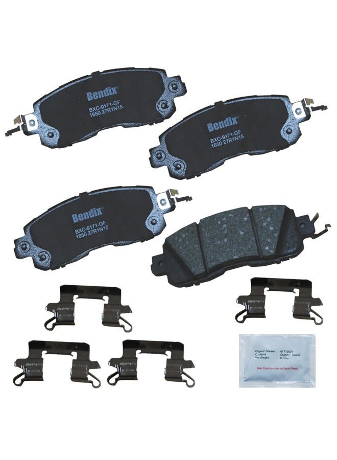 Bendix Premium Copper Free CFC1650 Ceramic Brake Pad (with Installation Hardware Front) - Image 1