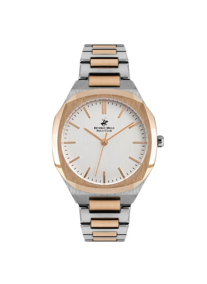 BEVERLY HILLS POLO CLUB Beverly Hills Polo Club BP3023X.530 Men's Analog Display Watch & Metal Strap Silver