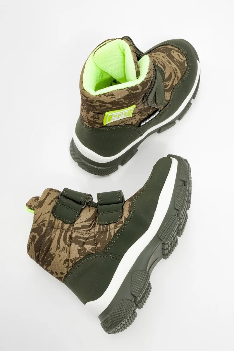 Mnpc Boys Khaki Waterproof Casual Boots