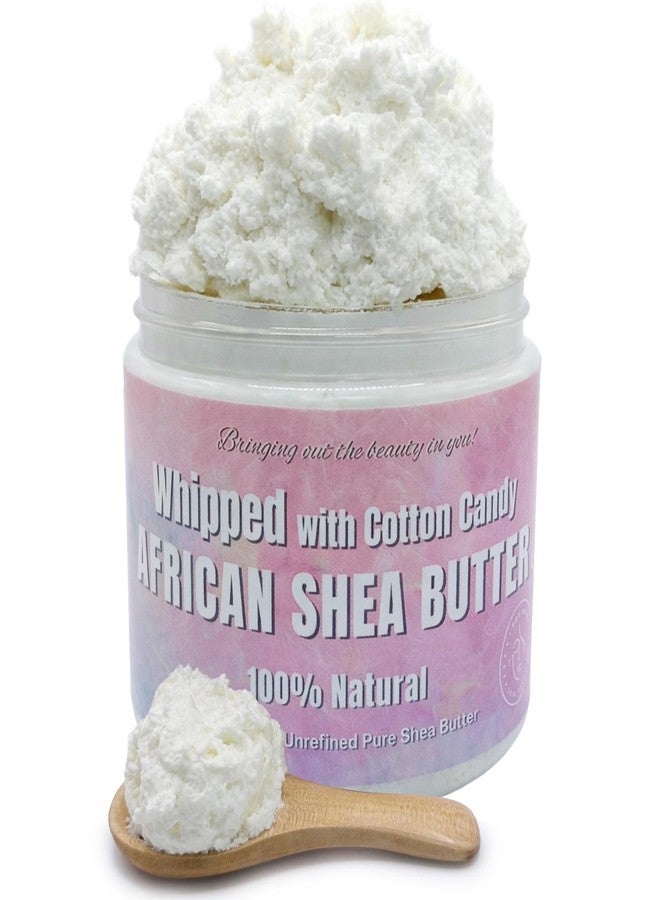 RA COSMETICS Whipped African Shea Butter with Cotton Candy – 100% Whipped Shea Body Butter from Ghana – Moisturizing Natural Skincare for Dry Skin, Hair, Scalp – Nourishes, Softens & Hydrates – 12oz - Image 1
