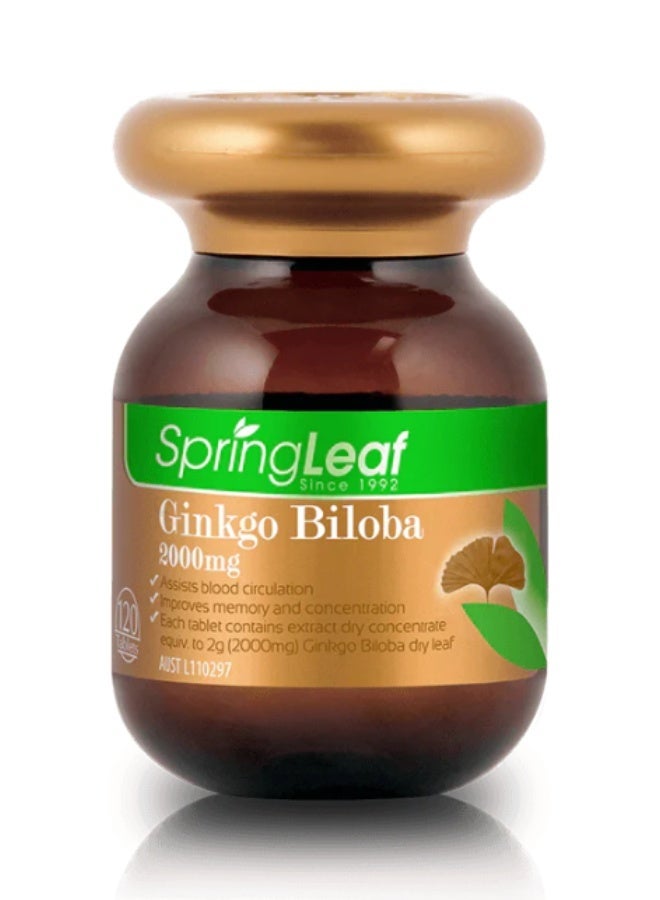 SPRING Ginkgo Biloba from Australia, 120 tablets for brain health and mental activity - Image 2