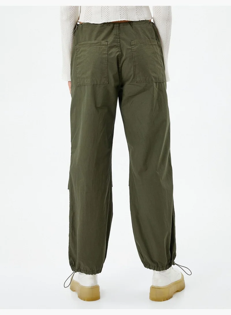 KOTON Elastic Waist Stoper Detail Parachute Pants
