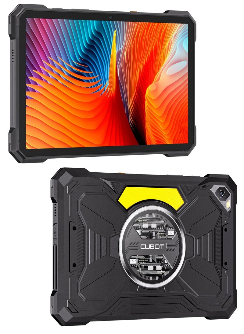 Cubot Tab KingKong S Rugged Tablet 5G WiFi | 10.1" HD+ Display 90Hz | Android 15 Tablet | 6GB RAM+256GB ROM | Dual SIM Smart Tablet | 48MP+16MP Camera | 33W Charging |Camping Light | IP68/IP69K |15300mAh Battery| Dual Speakers | Black - Image 2