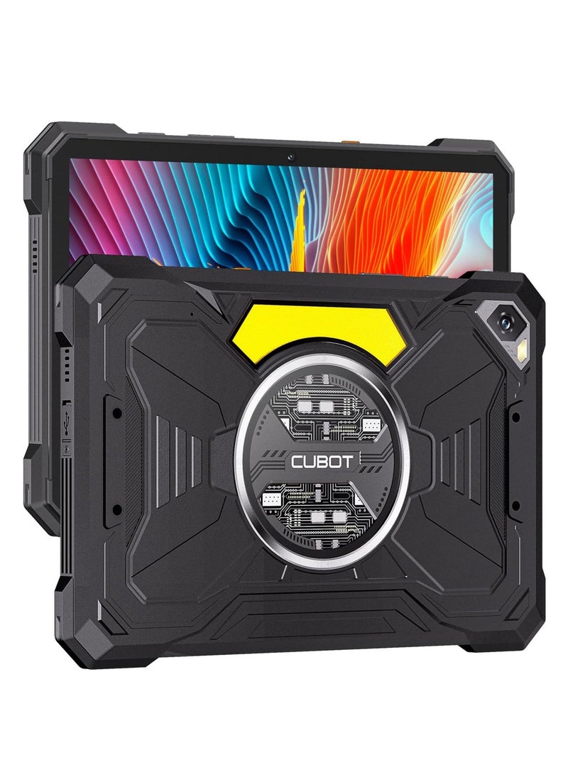Cubot Tab KingKong S Rugged Tablet 5G WiFi | 10.1" HD+ Display 90Hz | Android 15 Tablet | 6GB RAM+256GB ROM | Dual SIM Smart Tablet | 48MP+16MP Camera | 33W Charging |Camping Light | IP68/IP69K |15300mAh Battery| Dual Speakers | Black - Image 1