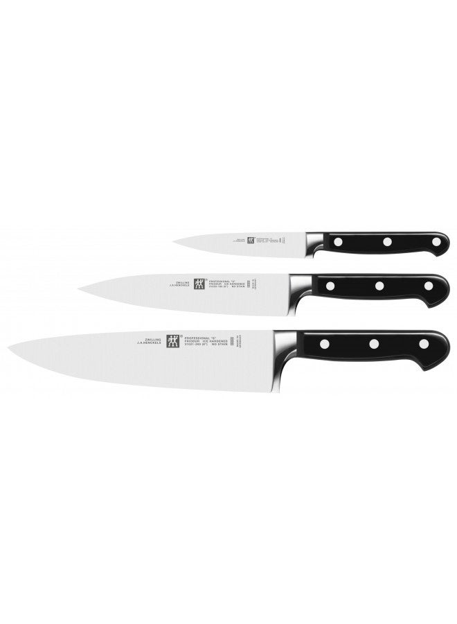 Zwilling طقم سكاكين محترف من زويلينج ج.أ. هينكلز 3 قطع، أسود/فولاذ مقاوم للصدأ (35602-000-0) - Image 2