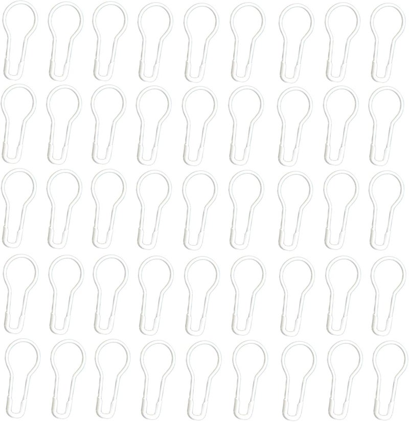 Transun Moo 500Pcs White Safety Pins 0.8" Metal Bulb Pins Gourd Pin Clothing Tag Pins Calabash Pin for DIY Craft, Home Accessories - Image 1