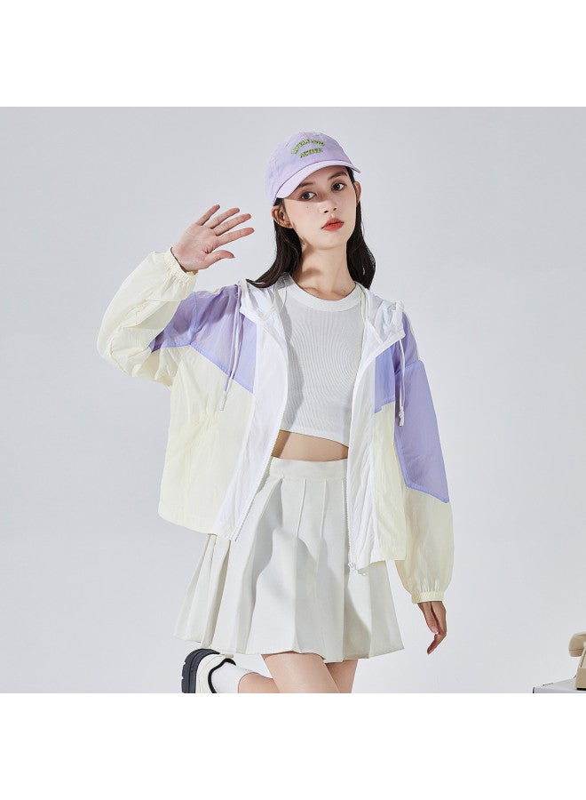 TonLion Women's Summer Hooded Color-block Loose Sun Protection Jacket - Fashionable, Youthful & Versatile Casual Style - Image 5