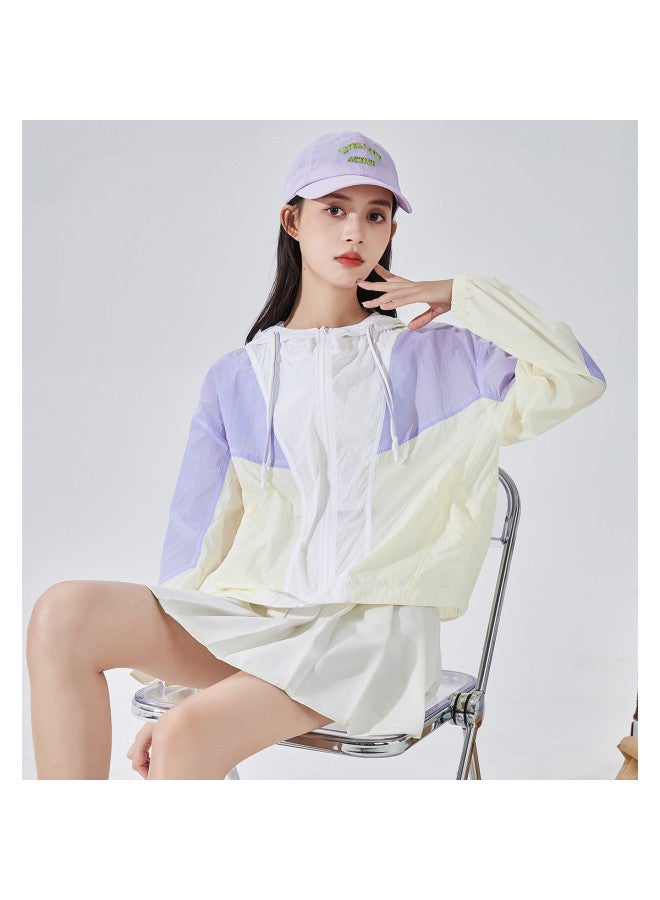 TonLion Women's Summer Hooded Color-block Loose Sun Protection Jacket - Fashionable, Youthful & Versatile Casual Style - Image 3