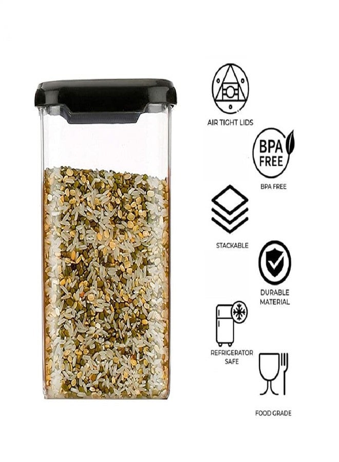 Qshare Plastic Food Storage Container Set, Multipurpose Square Shaped Stackable Food Organizer, BPA Free Transparent Plastic Leakproof Food Storage Container with Air-Tight Lid(1100ML, 12 PCS) - Image 2