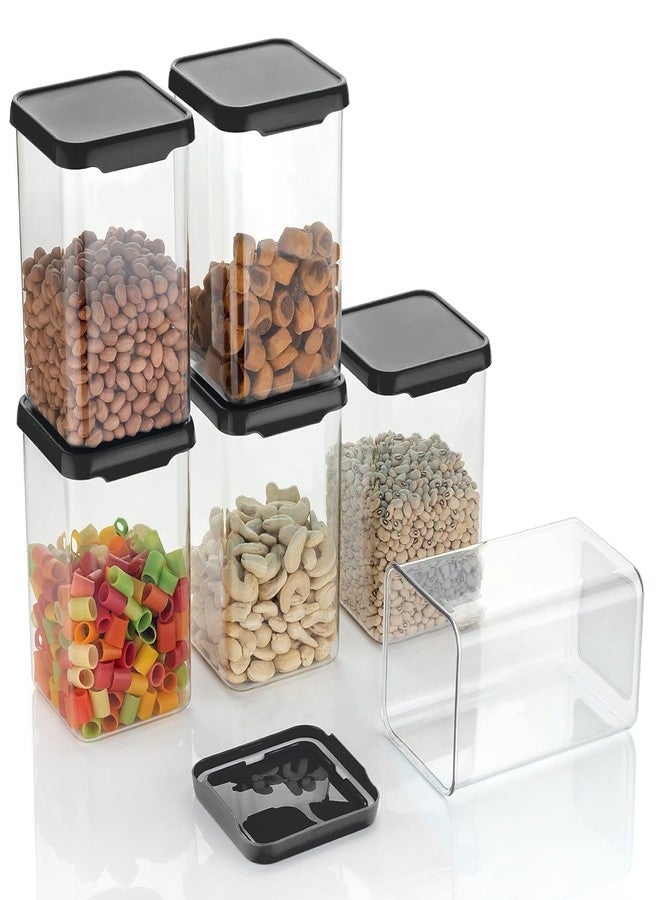 Qshare Plastic Food Storage Container Set, Multipurpose Square Shaped Stackable Food Organizer, BPA Free Transparent Plastic Leakproof Food Storage Container with Air-Tight Lid(1100ML, 12 PCS) - Image 4