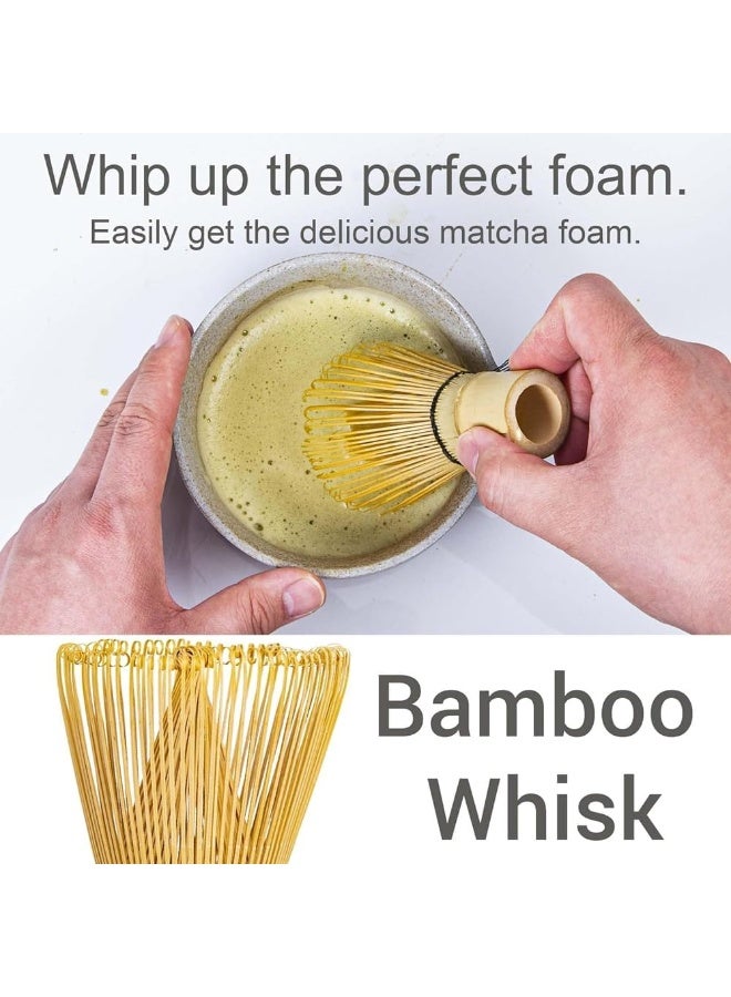 Soofam Corked Matcha Green Tea Brush Set | Matcha Green Tea Powder Corked Tea Brush, Bamboo Leaf Style Matcha Brush, Useful Brush, Natural Corked Tea Brush, Tool for Making Matcha Powder, Tea Set, Traditional Tea Spoon - Image 4