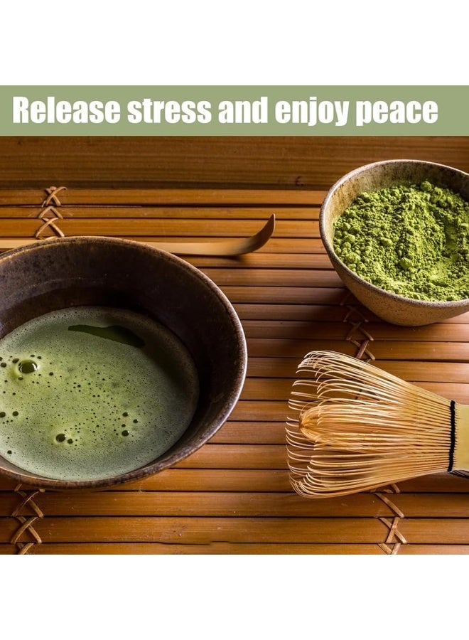 Soofam Corked Matcha Green Tea Brush Set | Matcha Green Tea Powder Corked Tea Brush, Bamboo Leaf Style Matcha Brush, Useful Brush, Natural Corked Tea Brush, Tool for Making Matcha Powder, Tea Set, Traditional Tea Spoon - Image 5