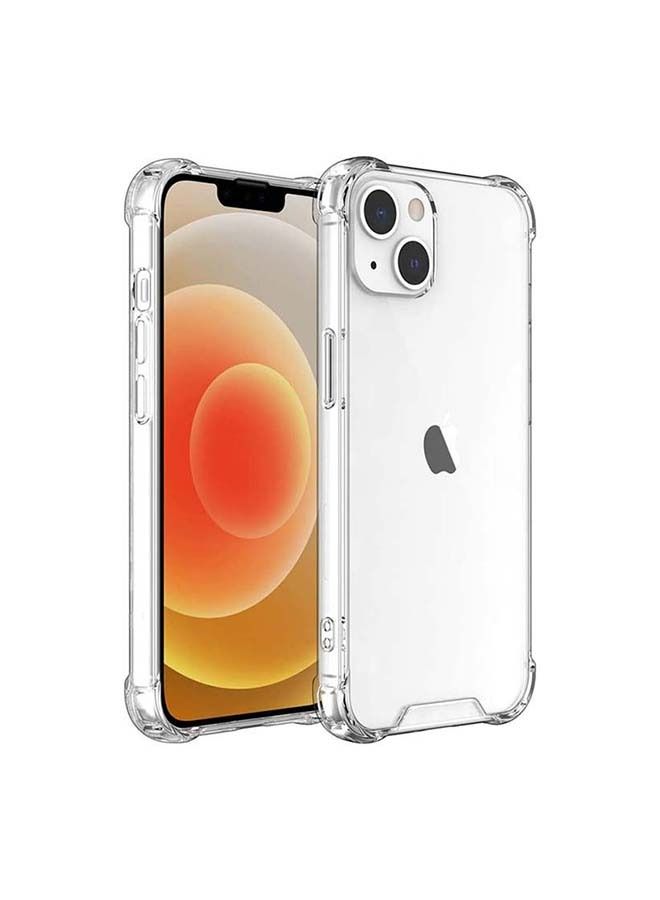 غطاء خلفي واقٍ من مادة TPU مزود بأربع زوايا ممتصة للصدمات لهاتف iPhone 13 مقاس 6.1 بوصة شفاف - Image 1