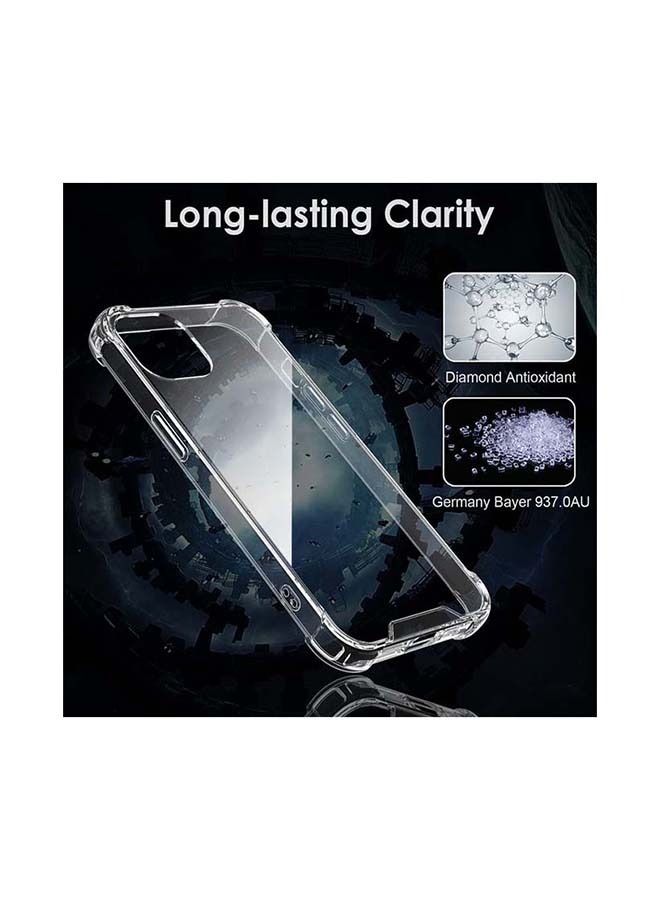 غطاء خلفي واقٍ من مادة TPU مزود بأربع زوايا ممتصة للصدمات لهاتف iPhone 13 مقاس 6.1 بوصة شفاف - Image 3