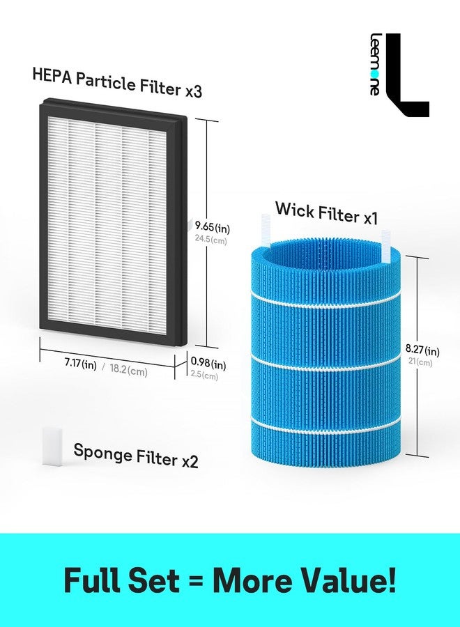 Leemone DH3i Replacement Particle Filter & Wick Filter Compatible with Blueair 2-in-1 Purify + Humidify Air Purifier and Humidifier - Image 3