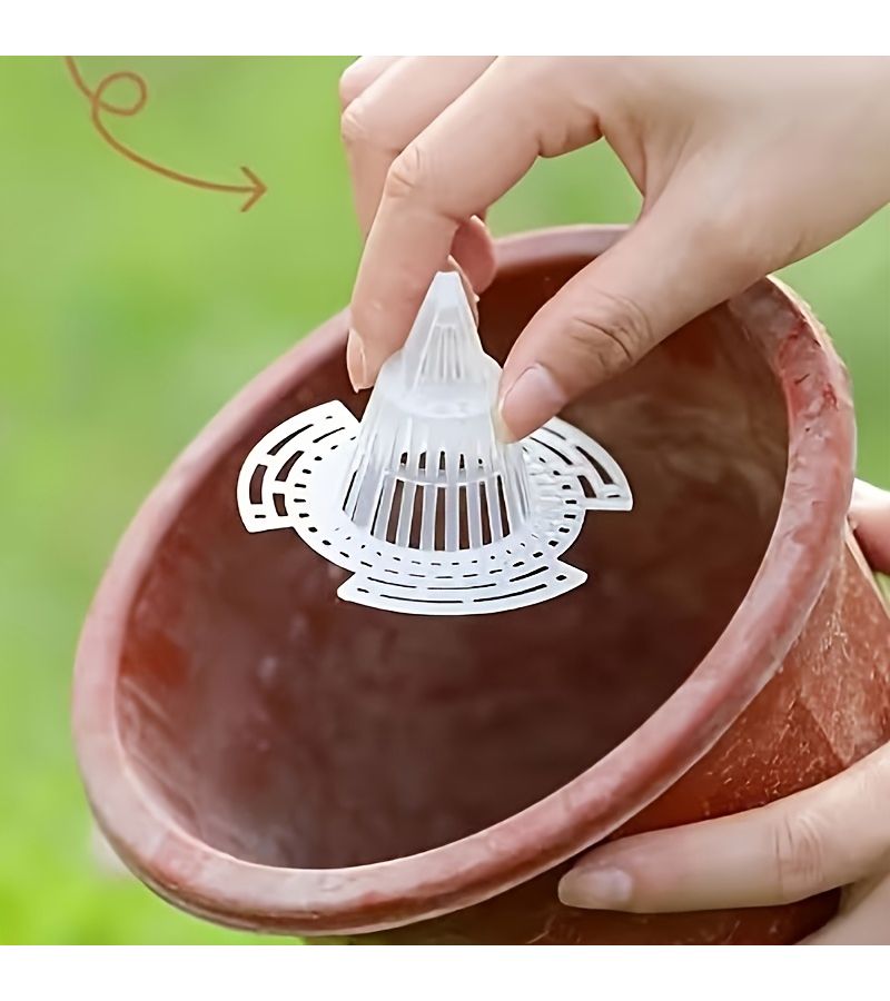 White Plastic Root Protection Covers for Plant Pots 10 Pack - Image 1