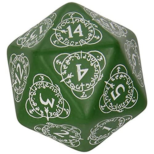 Q WORKSHOP Q-Workshop D20 Level Counter Green & White Die - Image 5