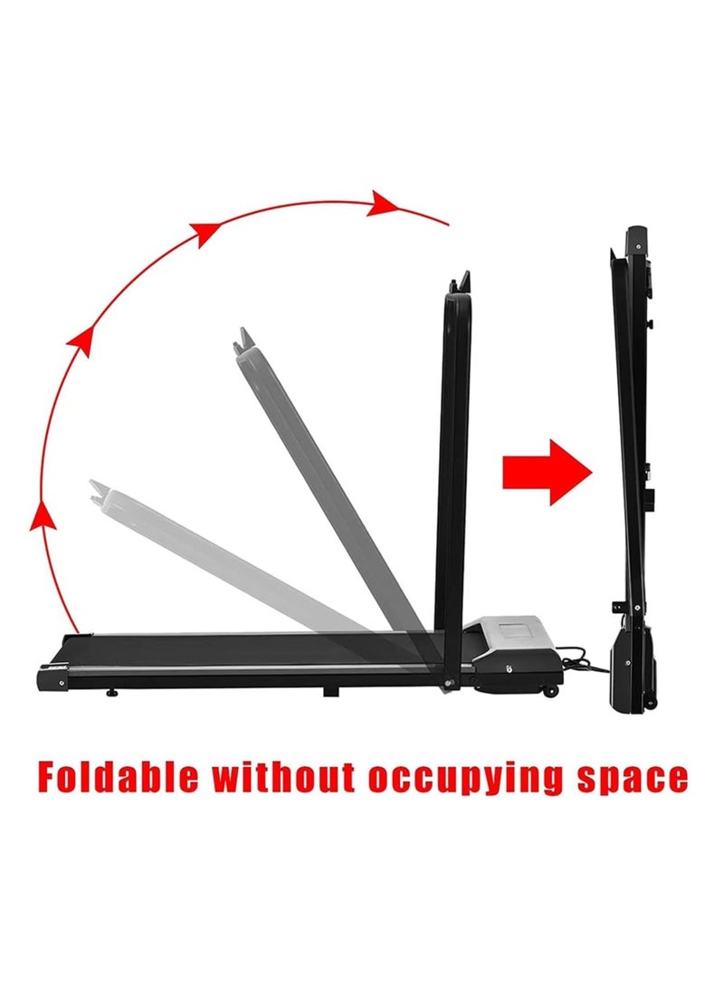 WAKYME Walking Pad Under Desk Treadmill Treadmills for Home 2 in 1 Walking Machine Portable Folding Electric Motorized Walking and Jogging Machine for Home and Office Workout with Remote Control LED Display - Image 3