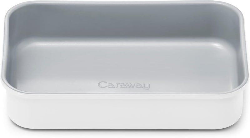 Caraway Nonstick 9” x 6.5” Small Rectangle Baking Pan – Non-Toxic, PTFE & PFOA Free – Aluminized Steel Core – Deep Ceramic Baking Pan for Casseroles, Lasagna & More - White - Image 1