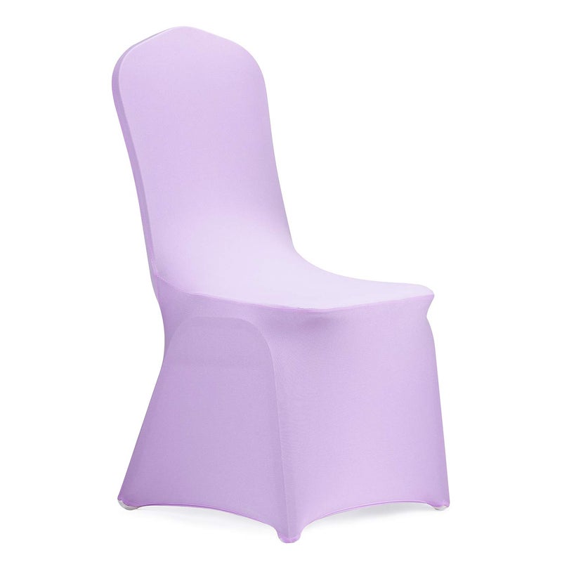 Peomeise Stretch Spandex Chair Cover for Wedding Party Dining Banquet Event Lavender 25