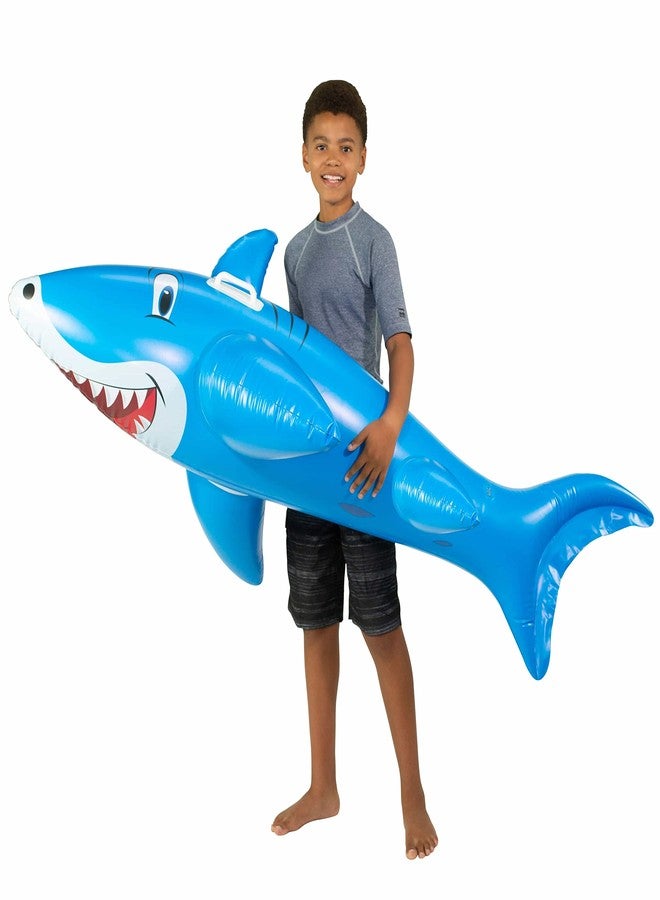 PoolCandy Shark Ride-On Pool Float - Giant 6FT Inflatable with Handles, Heavy-Duty PVC, Fun Kids & Adults Pool Toy for Summer, Beach or Lake - Image 3