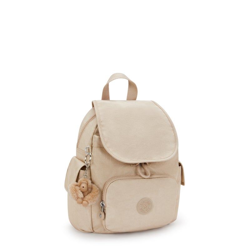 kipling City Pack Mini Sparkled Beige Small Backpack - Image 3