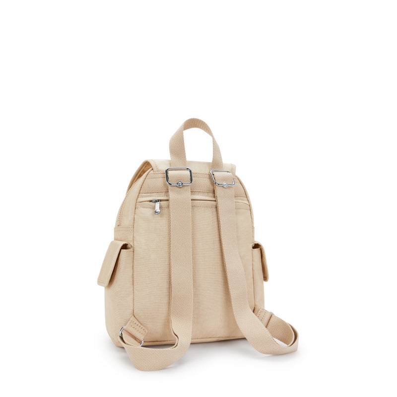 kipling City Pack Mini Sparkled Beige Small Backpack - Image 2