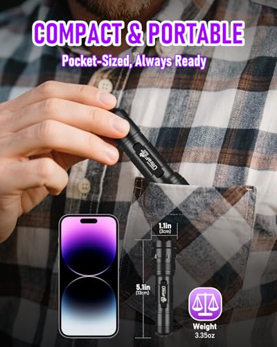 ULTRAFIRE UV Flashlight 395-405 nm Led Blacklight for Curing UV Glue, Leak Detector, Pet Urine Stain - Image 5