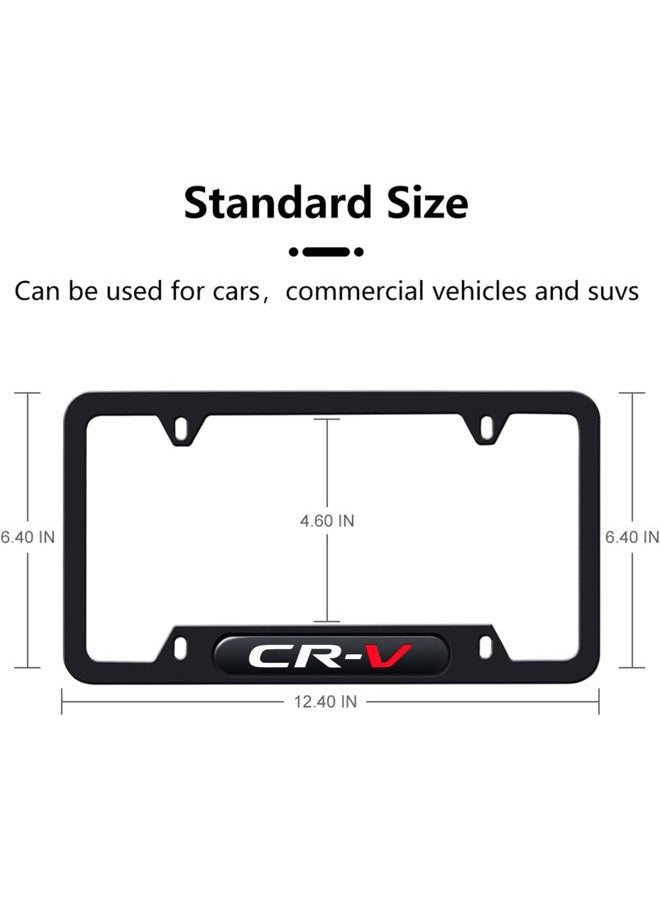 HUIANTS 2PCS License Plate for Honda CR-V Premium Car License Plate Bracket Holder Fit for CRV, Premium Aluminum Alloy Weather Proof License Plate Covers with Screw Caps Cover Set Accessories (for CRV) - Image 3