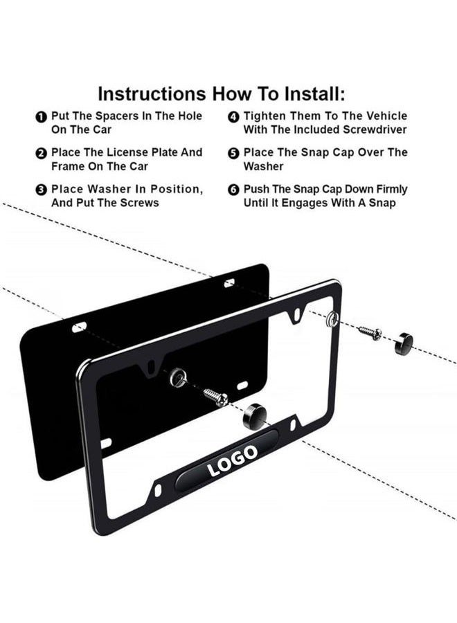 HUIANTS 2PCS License Plate for Honda CR-V Premium Car License Plate Bracket Holder Fit for CRV, Premium Aluminum Alloy Weather Proof License Plate Covers with Screw Caps Cover Set Accessories (for CRV) - Image 5