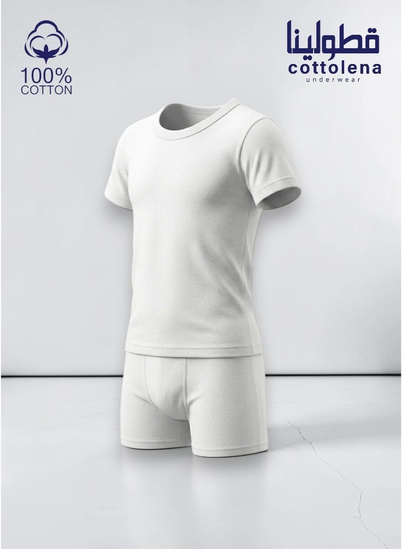 Cottolena 6-Piece Boys' Innerwear Set – 100% Combed Uzbek Cotton – Made in Egypt – Ultra Soft – Size 13-14 - Image 4