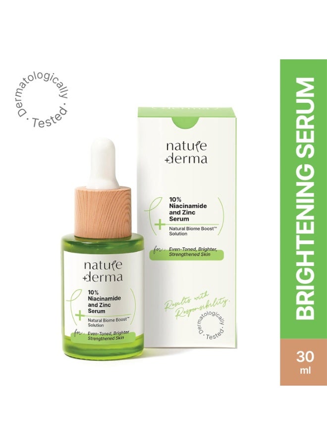 ديرما الطبيعة 10% سيروم النياسيناميد والزنك بنسبة 10% مع سيروم النياسيناميد والزنك مع تعزيز حيوي طبيعي ™ | يقلل المسام والبقع الداكنة | بشرة أكثر إشراقًا وتوحيد اللون وتقويتها | 30 مل | تم اختباره من قبل أطباء الجلدية - Image 2
