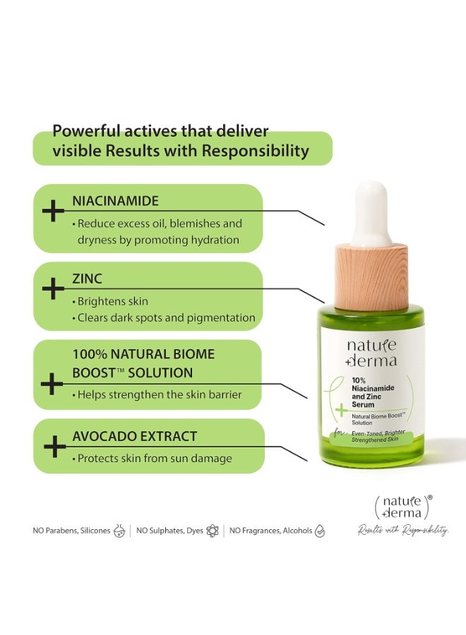 ديرما الطبيعة 10% سيروم النياسيناميد والزنك بنسبة 10% مع سيروم النياسيناميد والزنك مع تعزيز حيوي طبيعي ™ | يقلل المسام والبقع الداكنة | بشرة أكثر إشراقًا وتوحيد اللون وتقويتها | 30 مل | تم اختباره من قبل أطباء الجلدية - Image 5