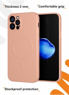 MOBILIUS for iPhone 12 Pro Max Case, Soft Anti-Scratch Microfiber Lining, Compatible with MagSafe, Shockproof Phone Case for iPhone 12 Pro Max, Pink  - Image 5
