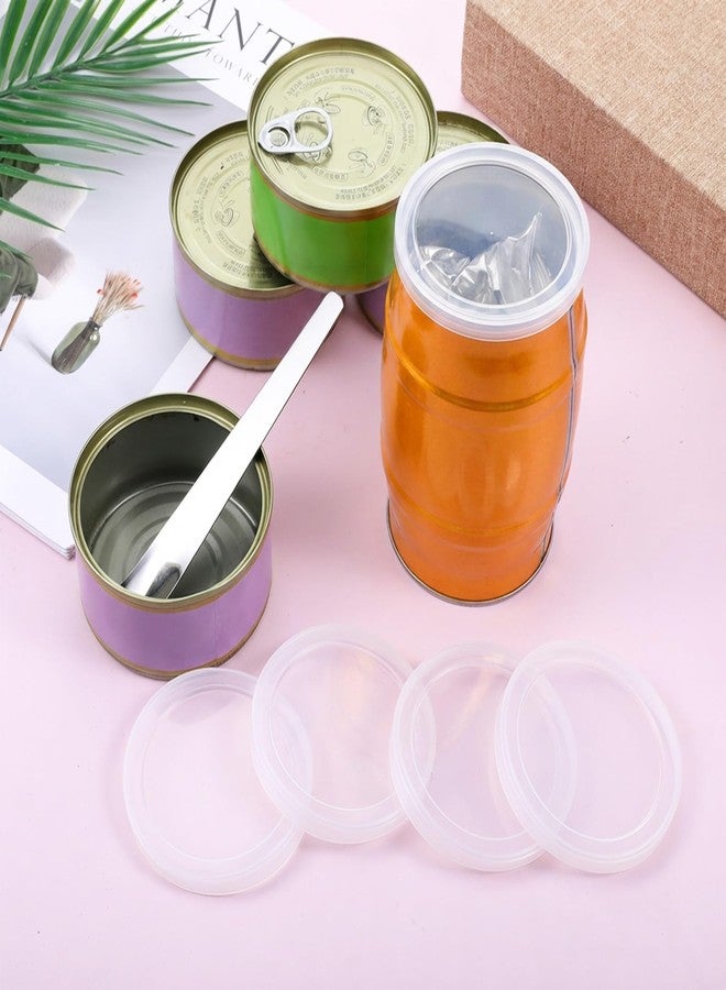 Yuomeaz 6 Pack Clear Dog Can Lids Covers, Universal Cat Can Lid with Spoon, Reusable Lid Covers Tight Seal for Dog Cat Pet Food - Image 2